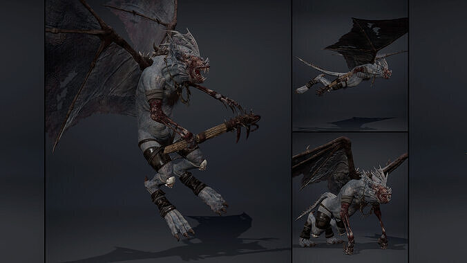 Embermoon Damaged Low-poly 3D model