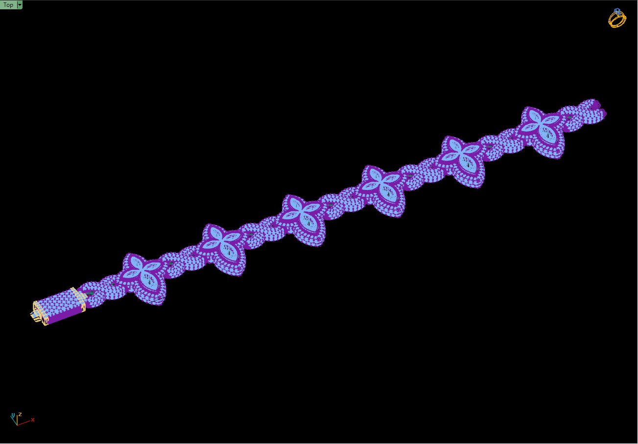 Custom Marquees Cross Infinite Cross Bracelets 3D print model_16