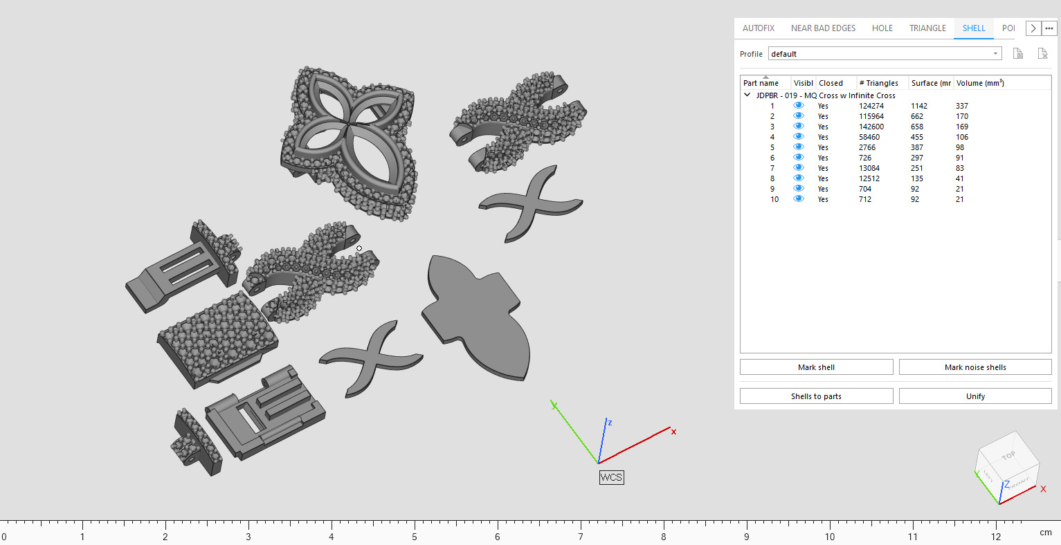 Custom Marquees Cross Infinite Cross Bracelets 3D print model_18