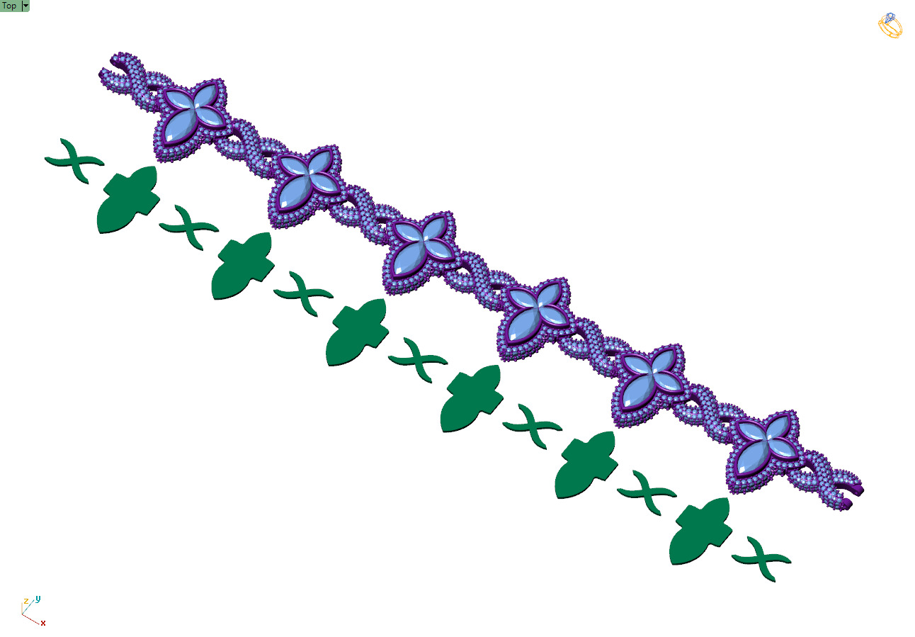 Custom Marquees Cross Infinite Cross Bracelets 3D print model_13