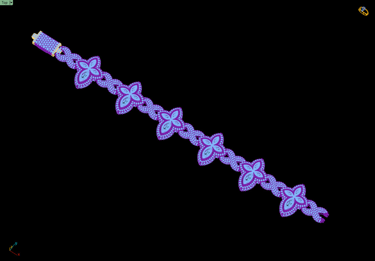 Custom Marquees Cross Infinite Cross Bracelets 3D print model_15