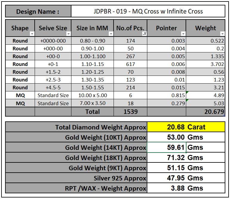 Custom Marquees Cross Infinite Cross Bracelets 3D print model_21