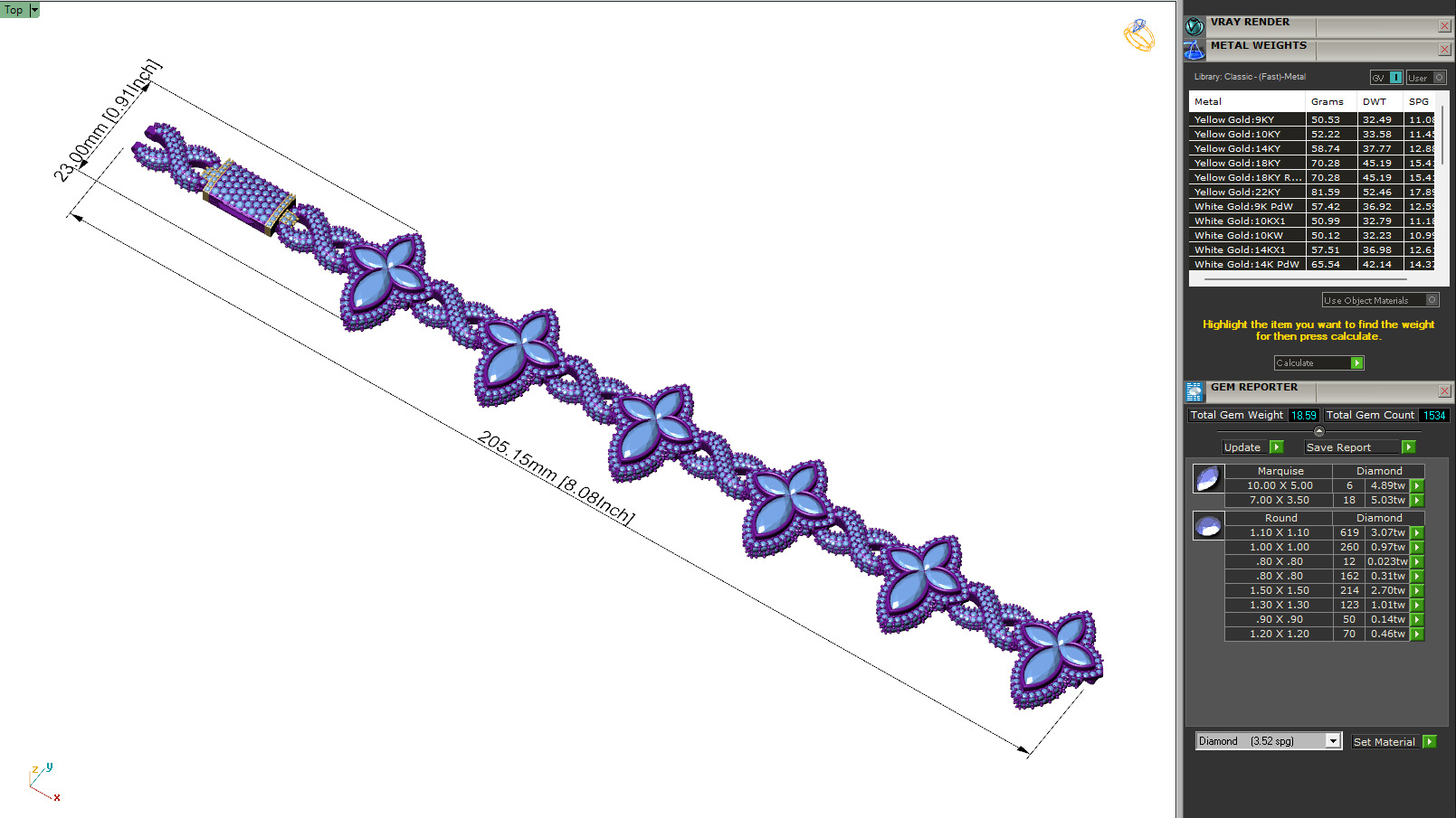 Custom Marquees Cross Infinite Cross Bracelets 3D print model_6