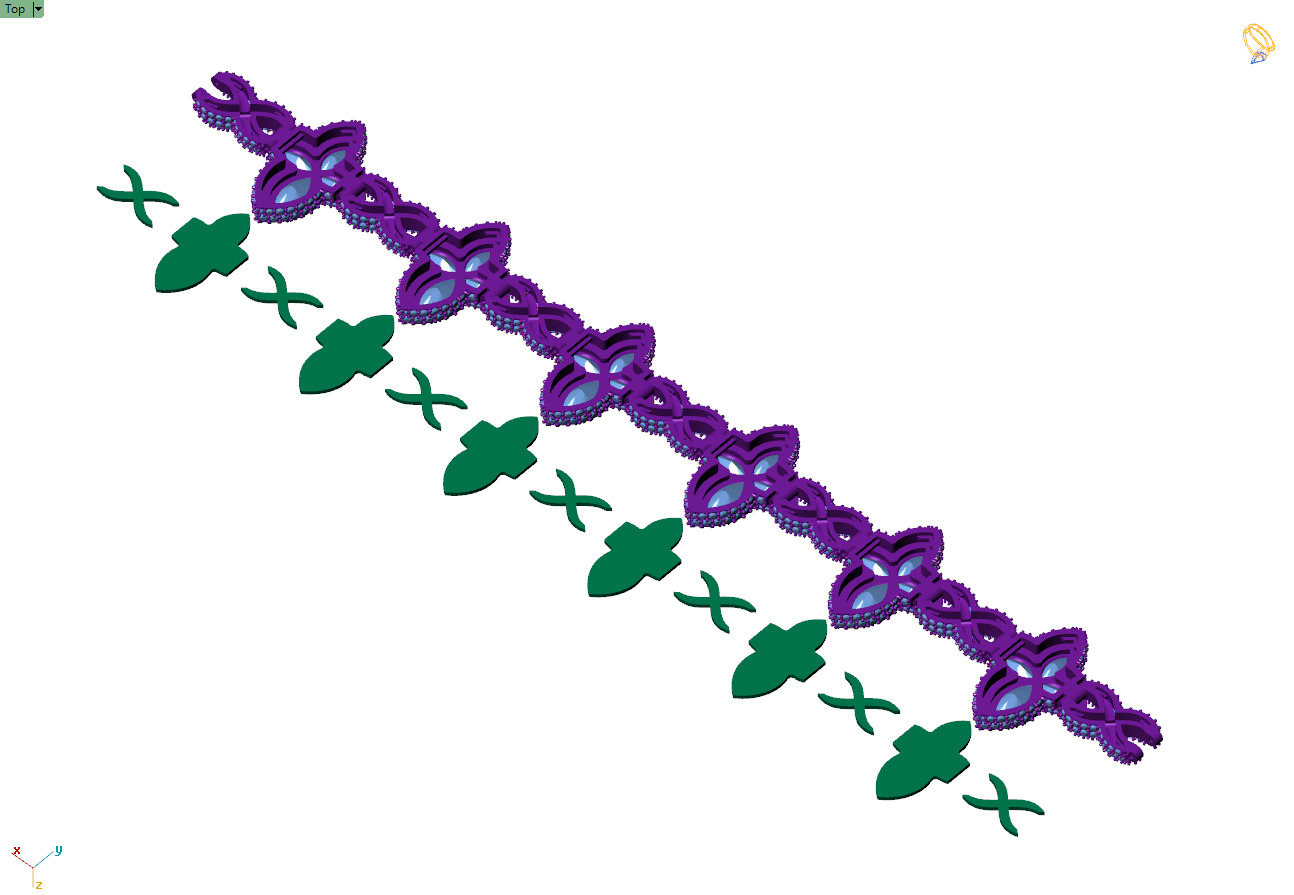 Custom Marquees Cross Infinite Cross Bracelets 3D print model_14