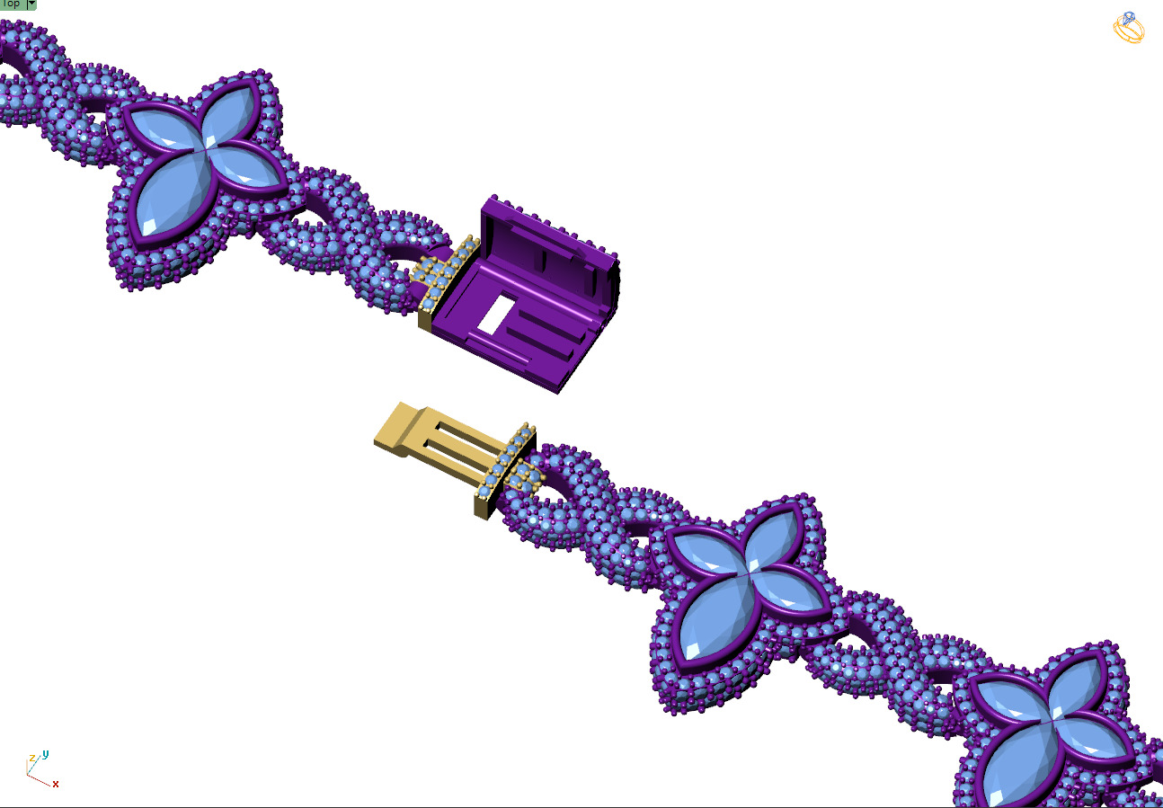 Custom Marquees Cross Infinite Cross Bracelets 3D print model_10