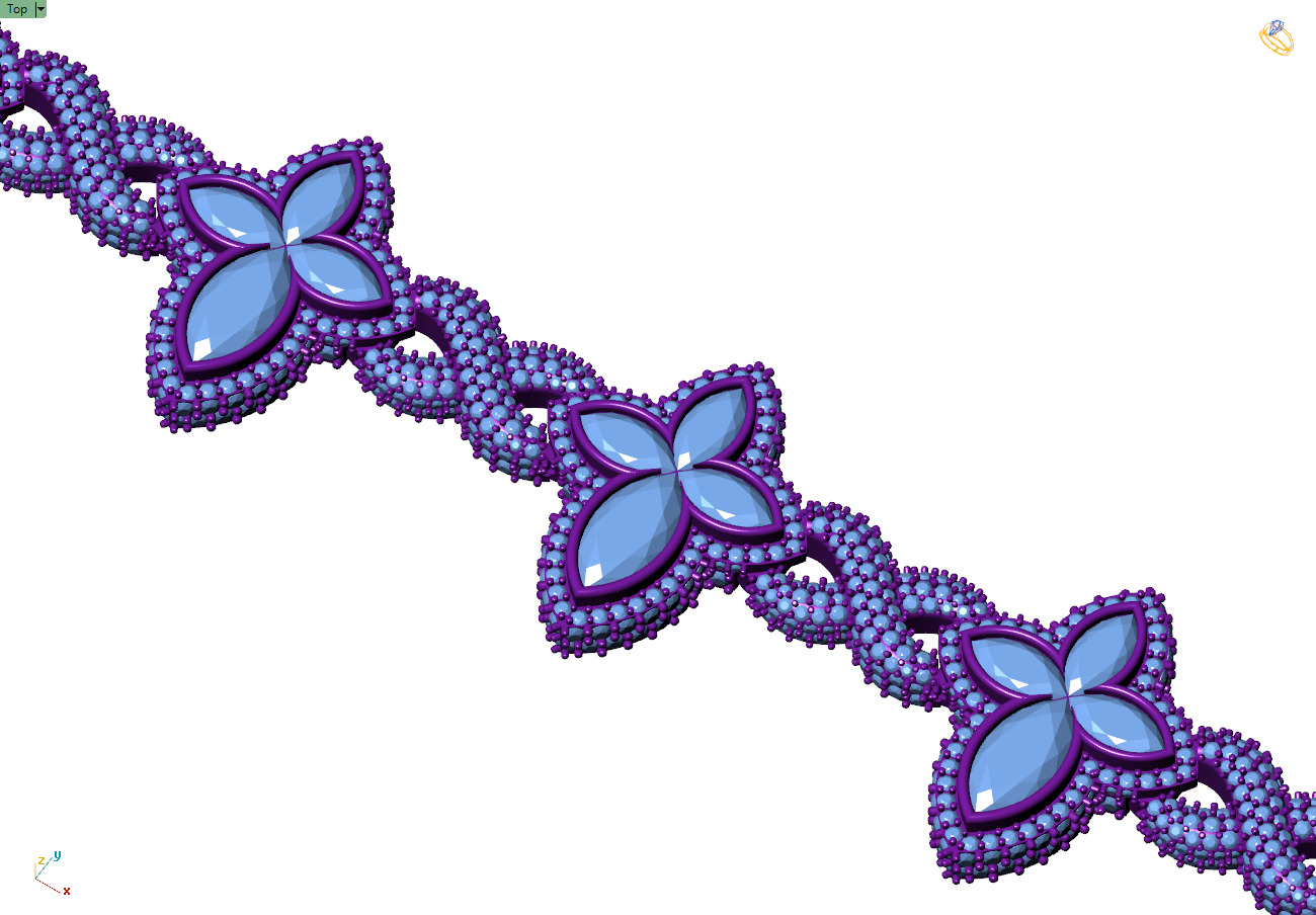 Custom Marquees Cross Infinite Cross Bracelets 3D print model_7