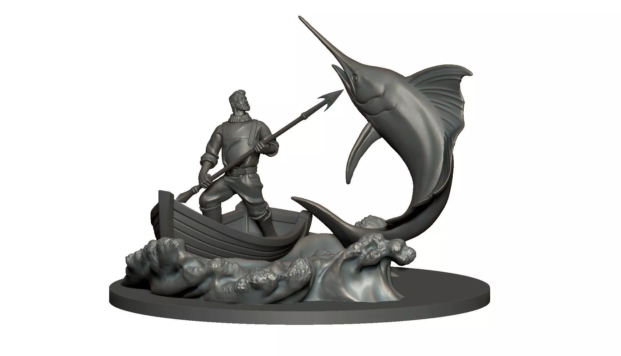 The Old Man and the Sea 3D print model