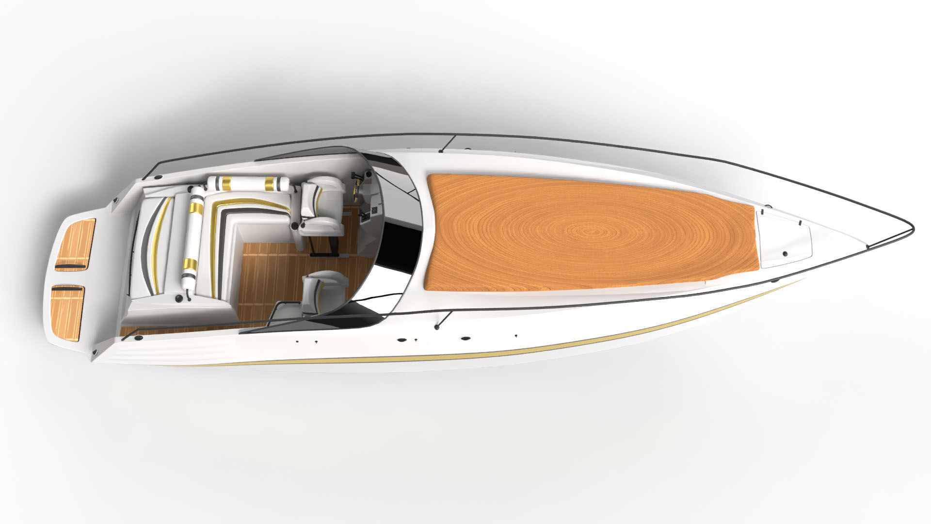 Modern Yacht 3D model_1
