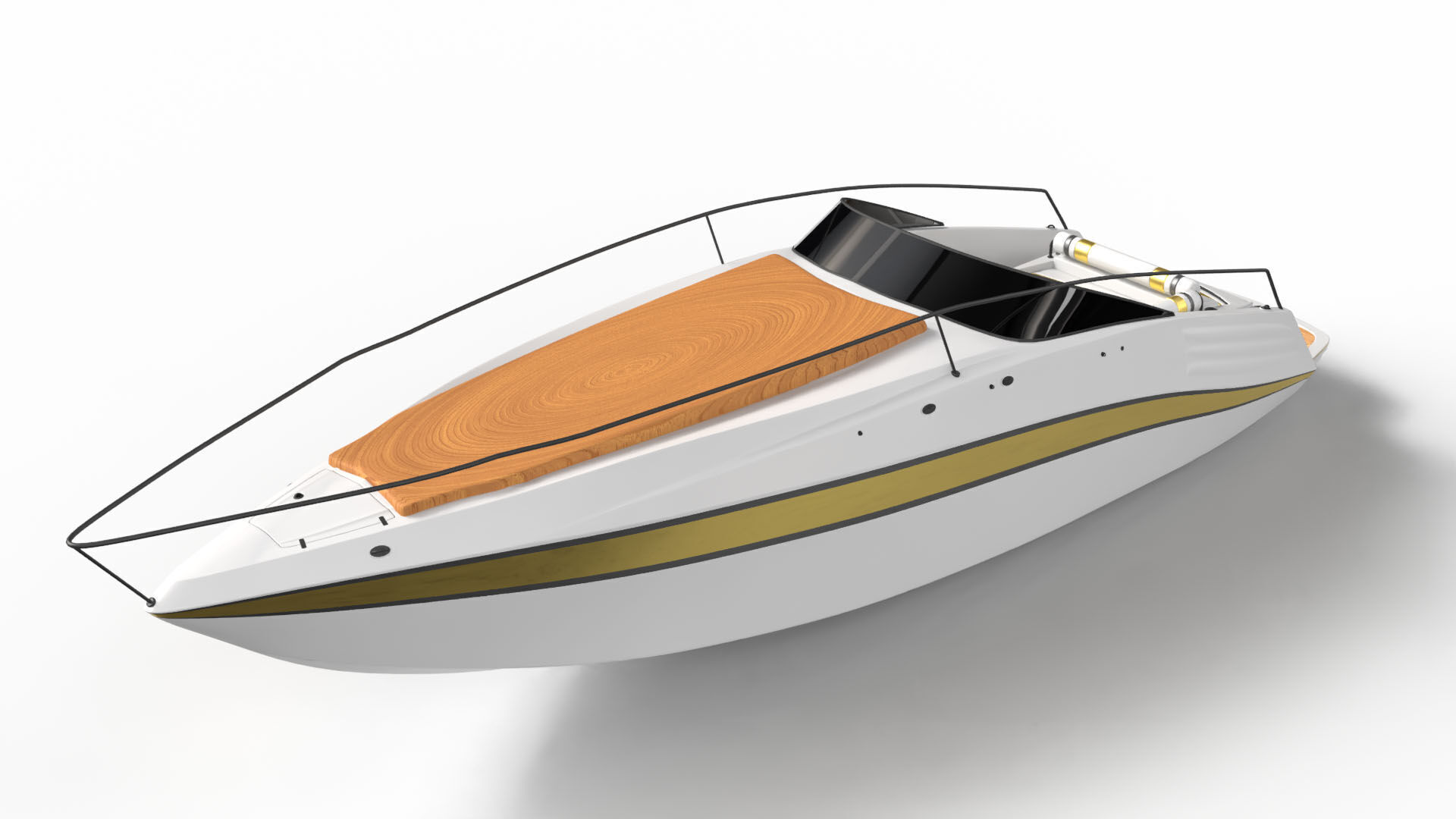 Modern Yacht 3D model_7