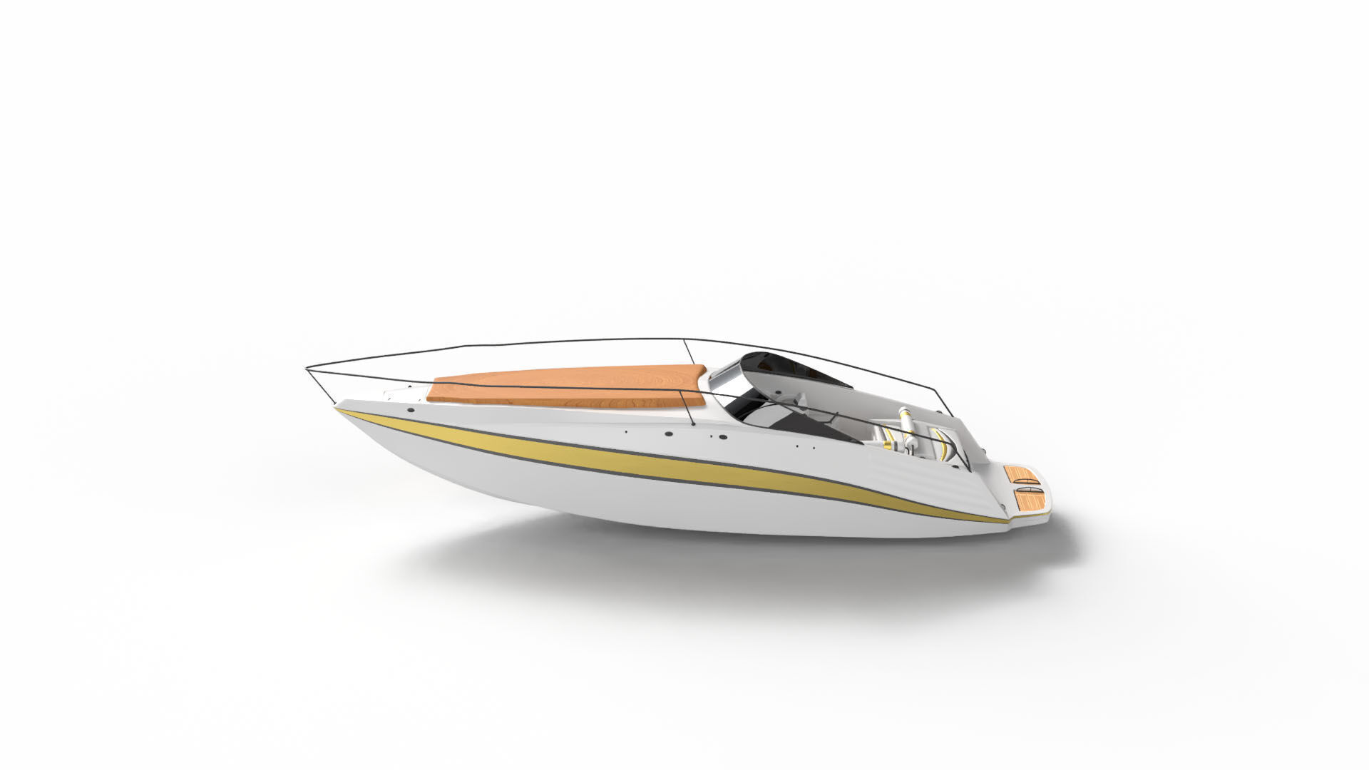 Modern Yacht 3D model_10