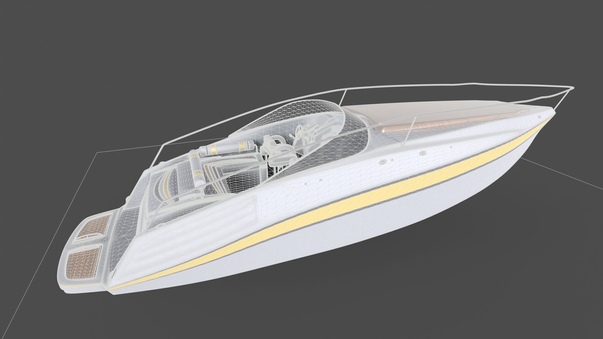 Modern Yacht 3D model_11