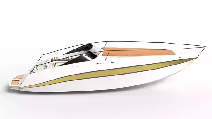 Modern Yacht 3D model