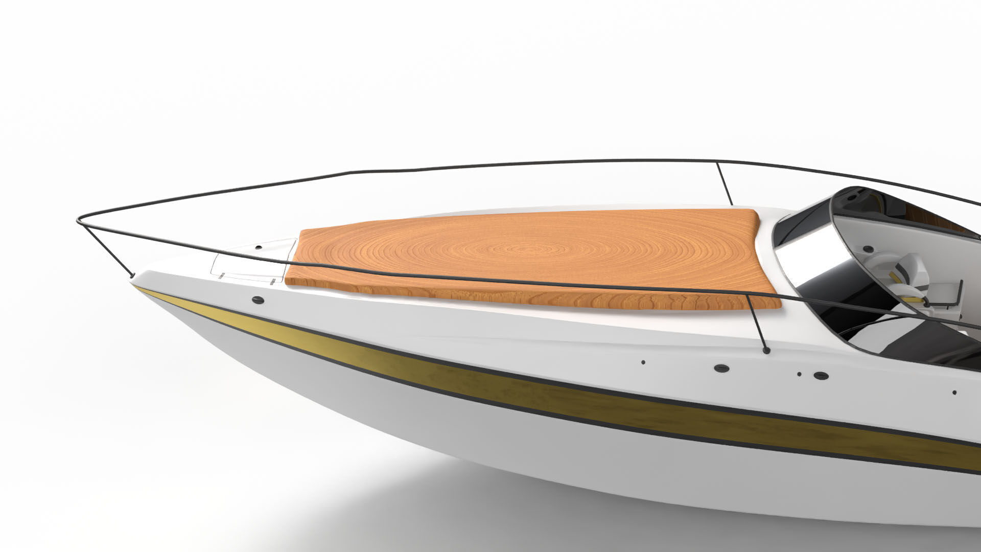 Modern Yacht 3D model_9