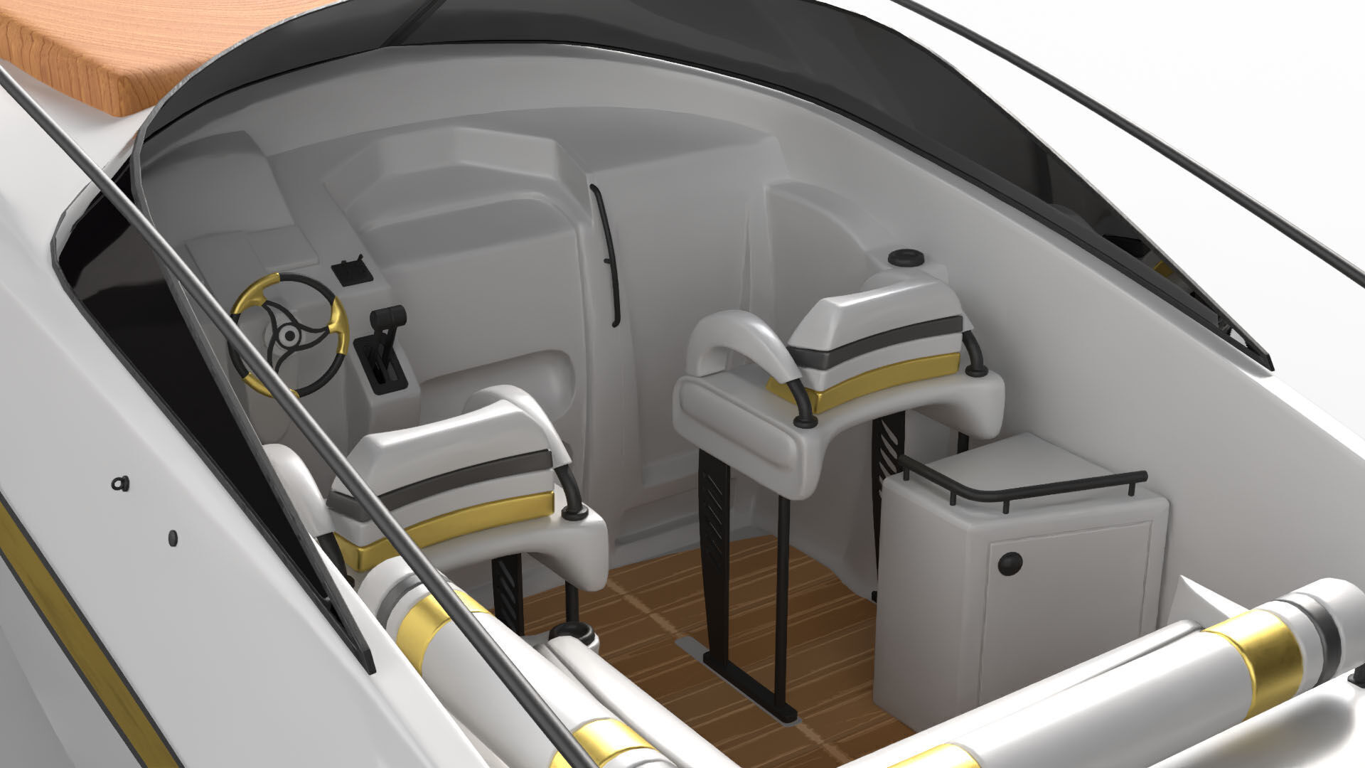 Modern Yacht 3D model_5