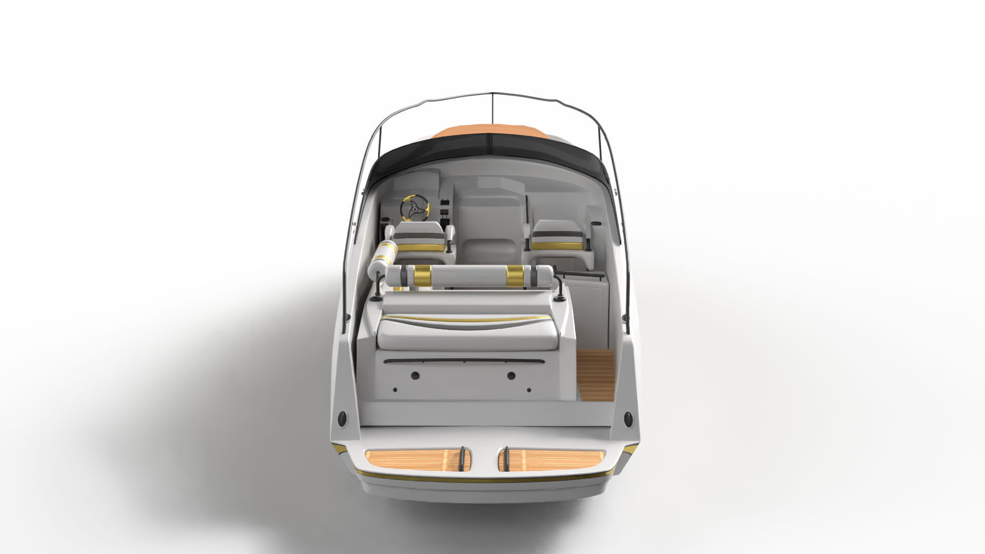 Modern Yacht 3D model_4