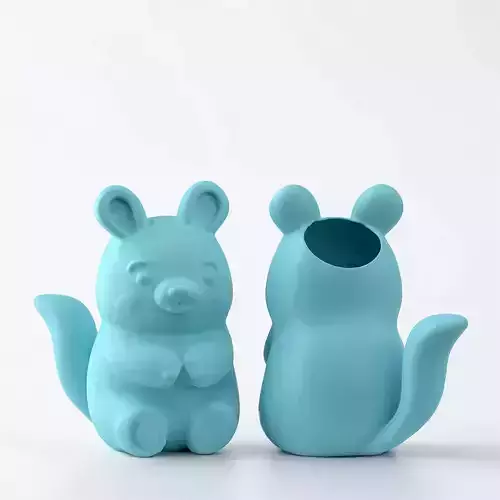 Cute Animal Penholder 3D print model