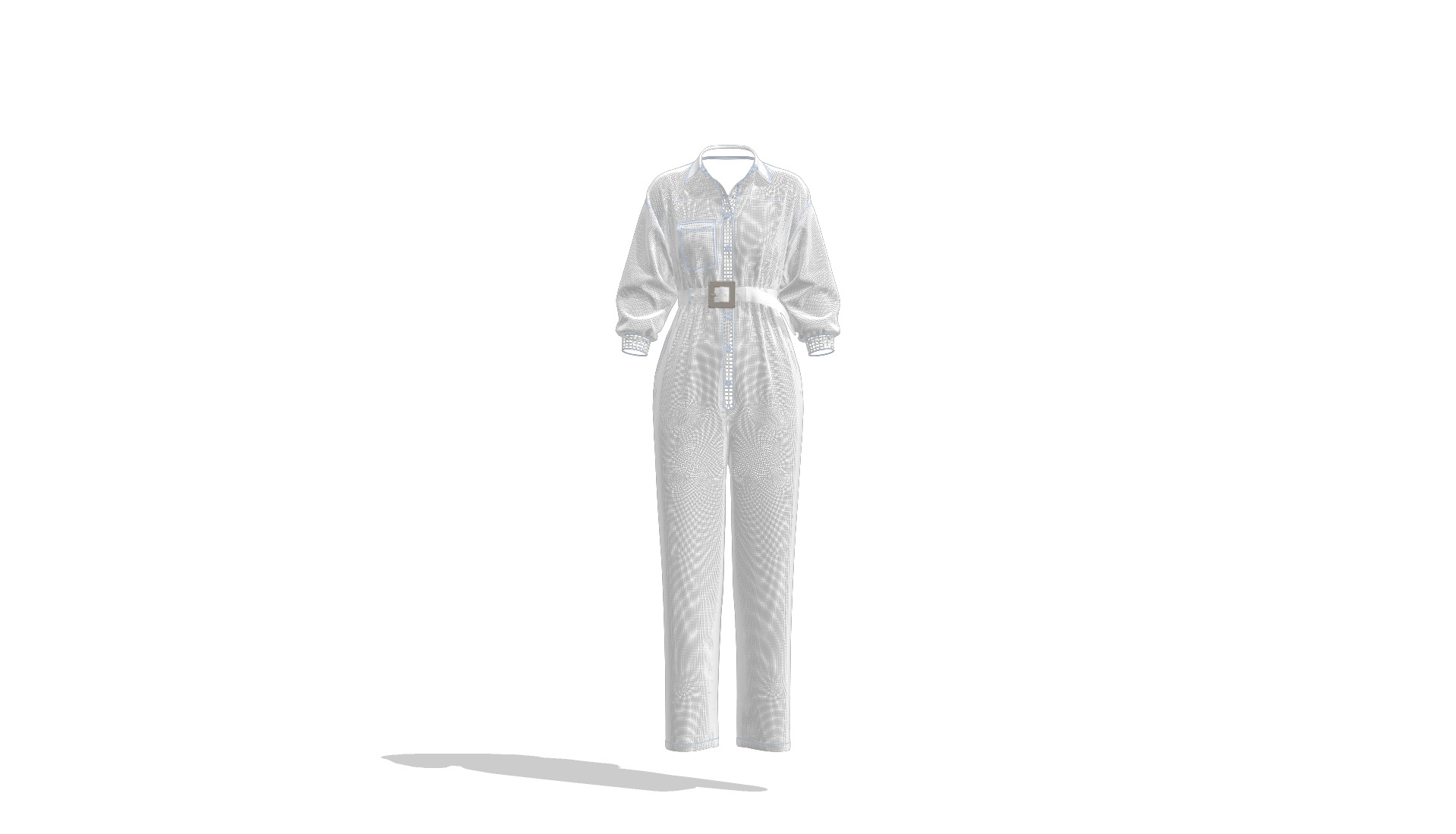 Female Shirt Dress 2 3D model_3