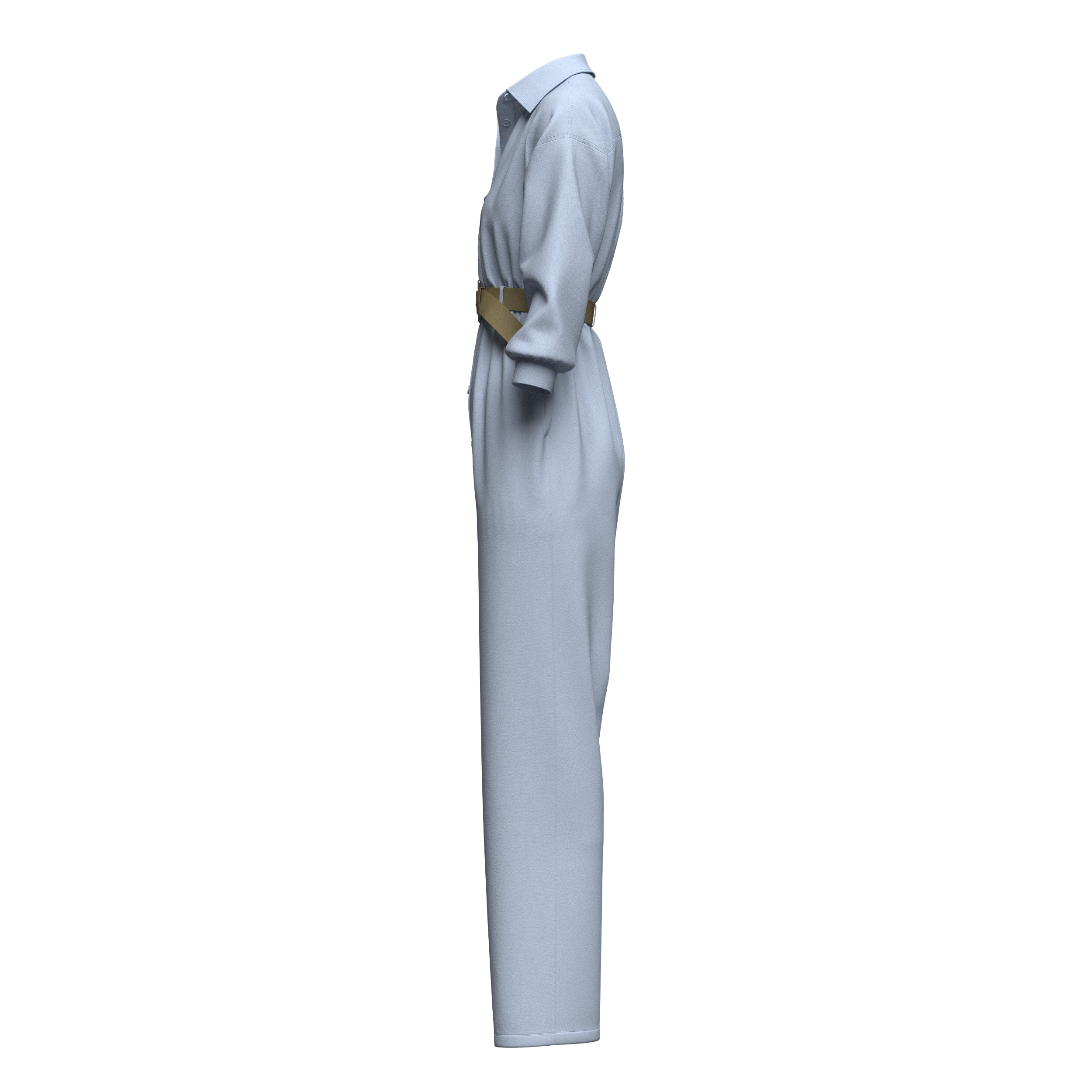 Female Shirt Dress 2 3D model_6