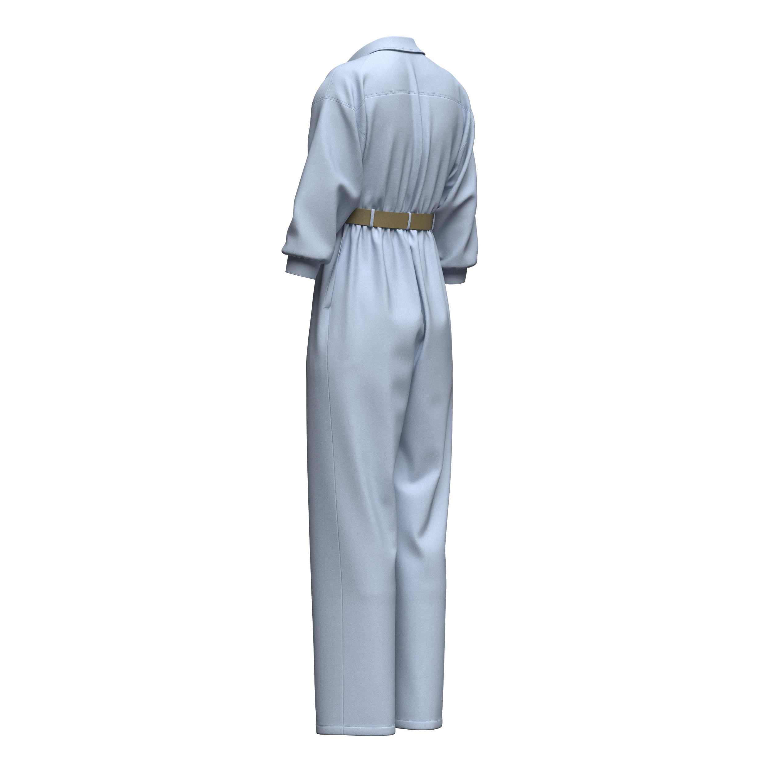 Female Shirt Dress 2 3D model_7