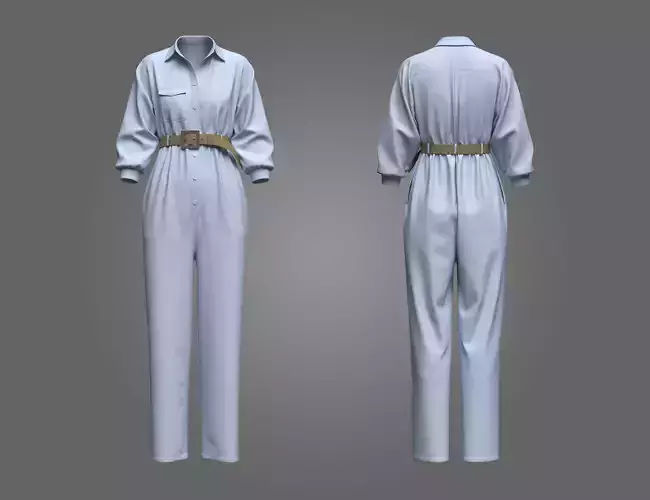 Female Shirt Dress 2 3D model Female Shirt Dress 2 3D model