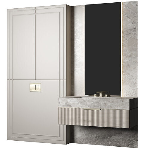 bathroom Furniture Low-poly 3D model
