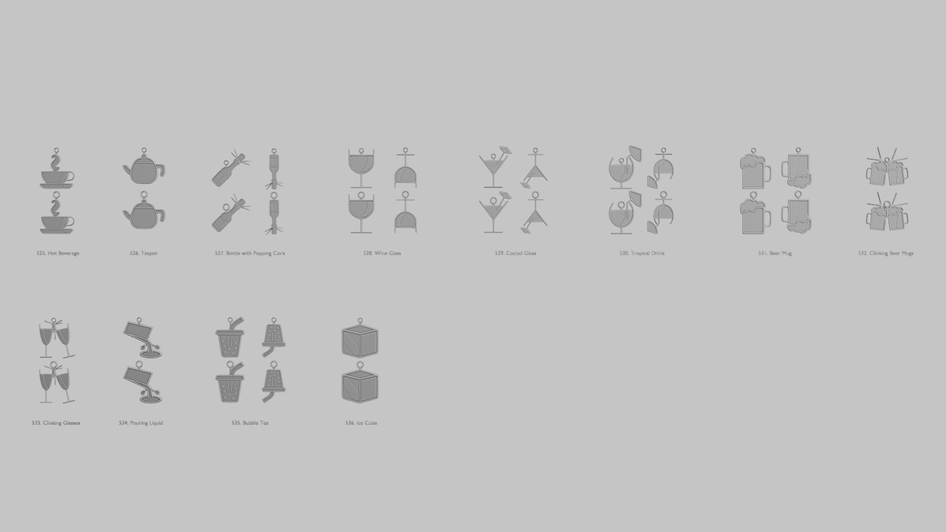 Food and Drinks Pendants Megapack 3D print model_5