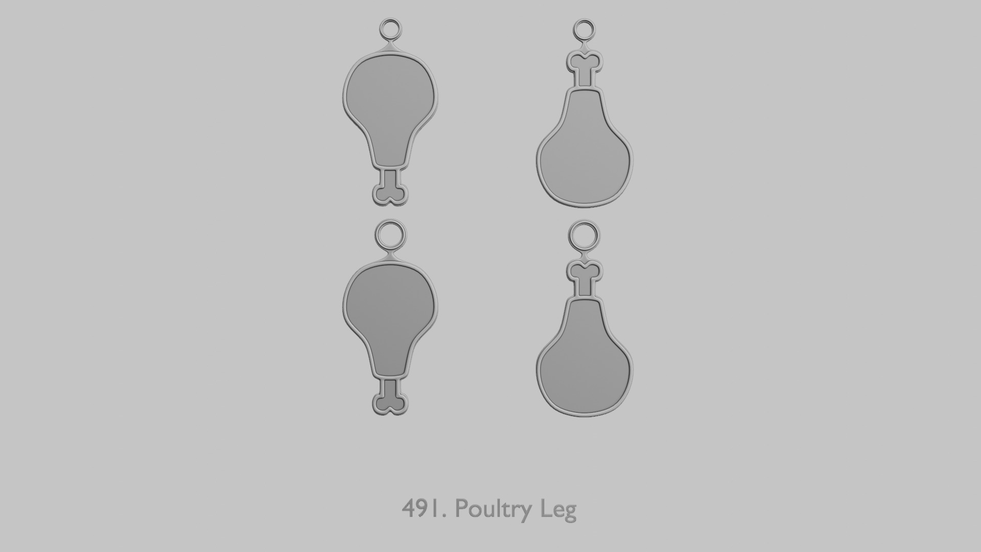 Food and Drinks Pendants Megapack 3D print model_41