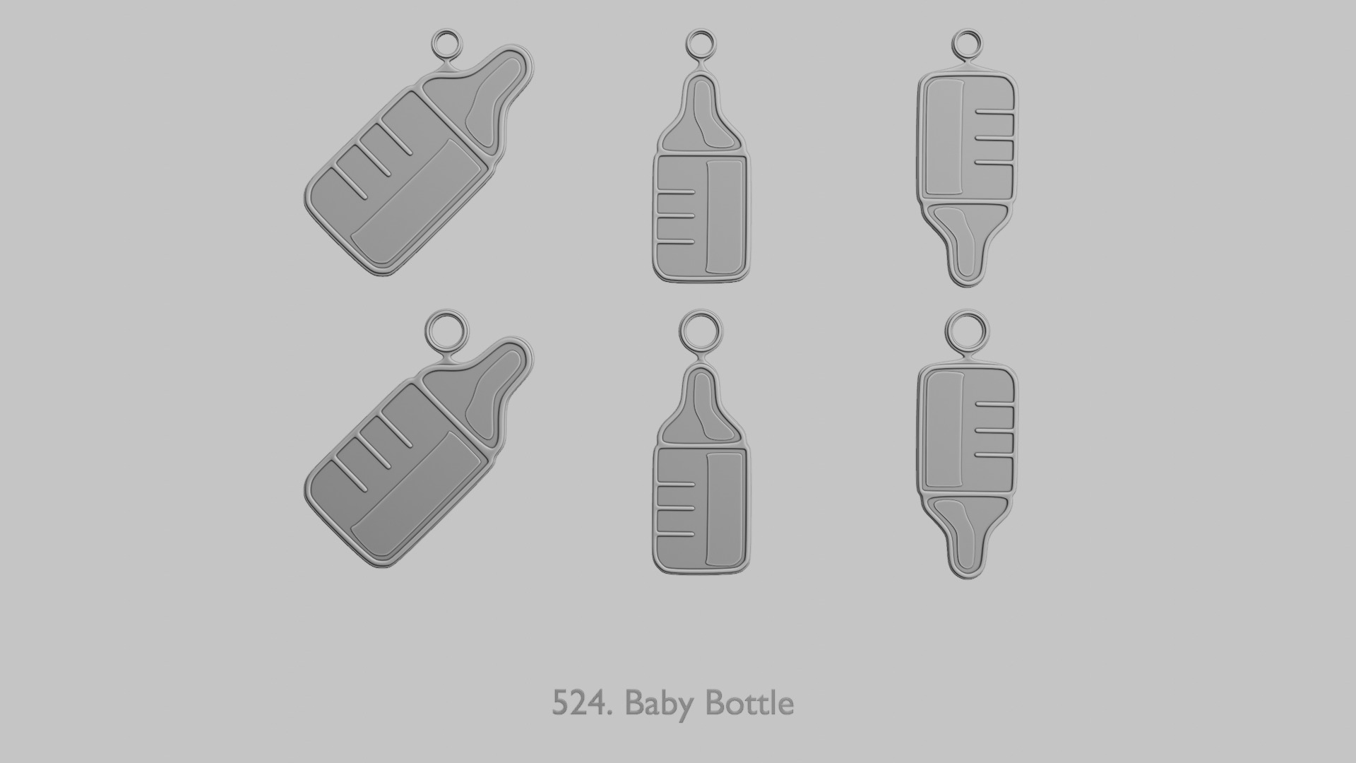 Food and Drinks Pendants Megapack 3D print model_67