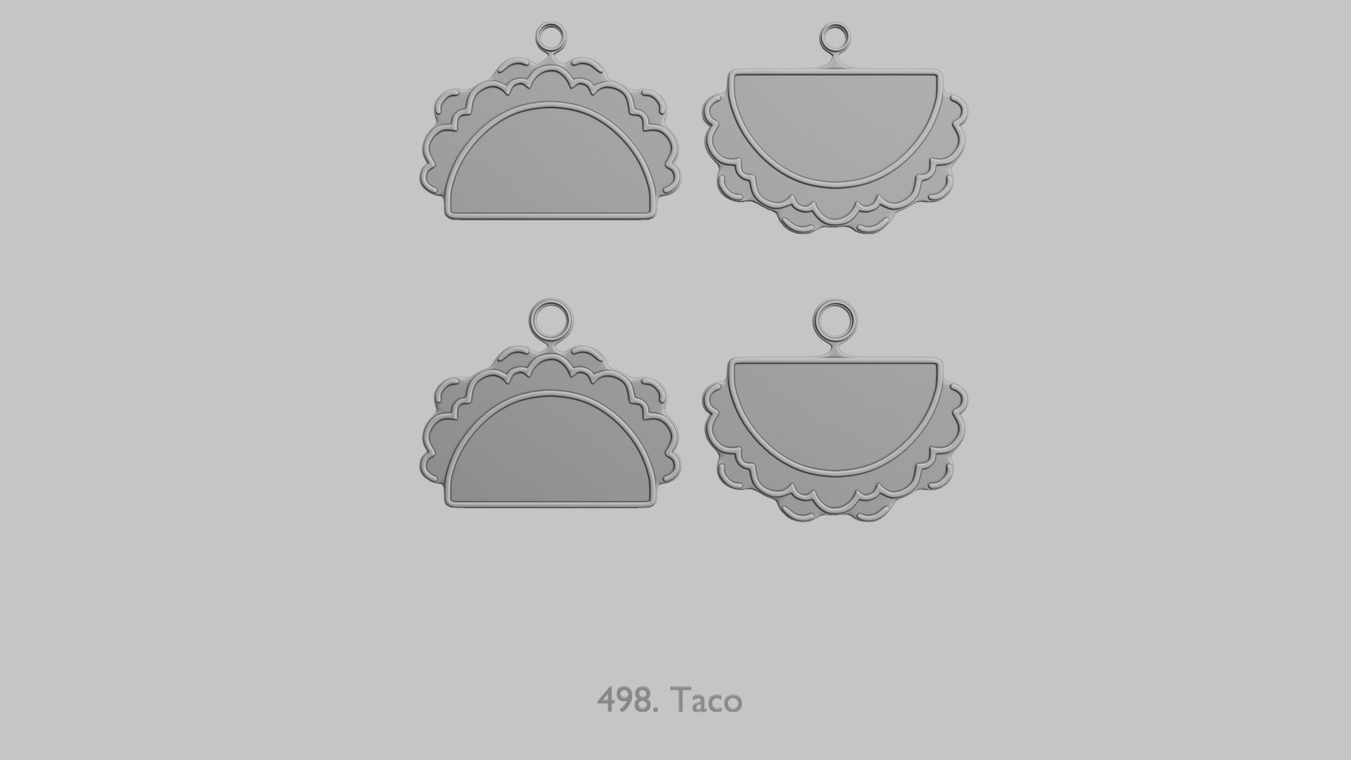 Food and Drinks Pendants Megapack 3D print model_60