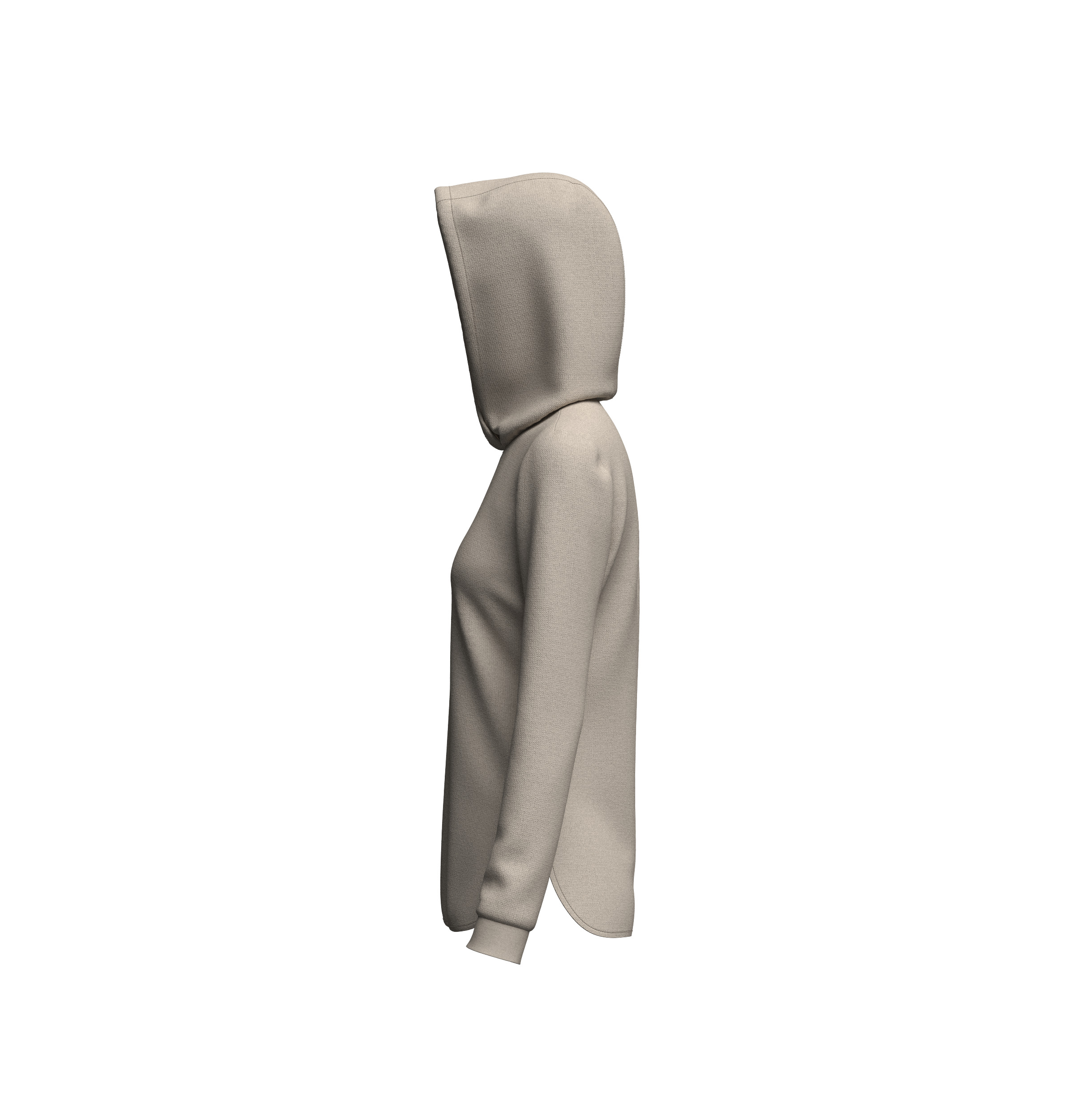 Female Athletic Hoodie 3D model_10