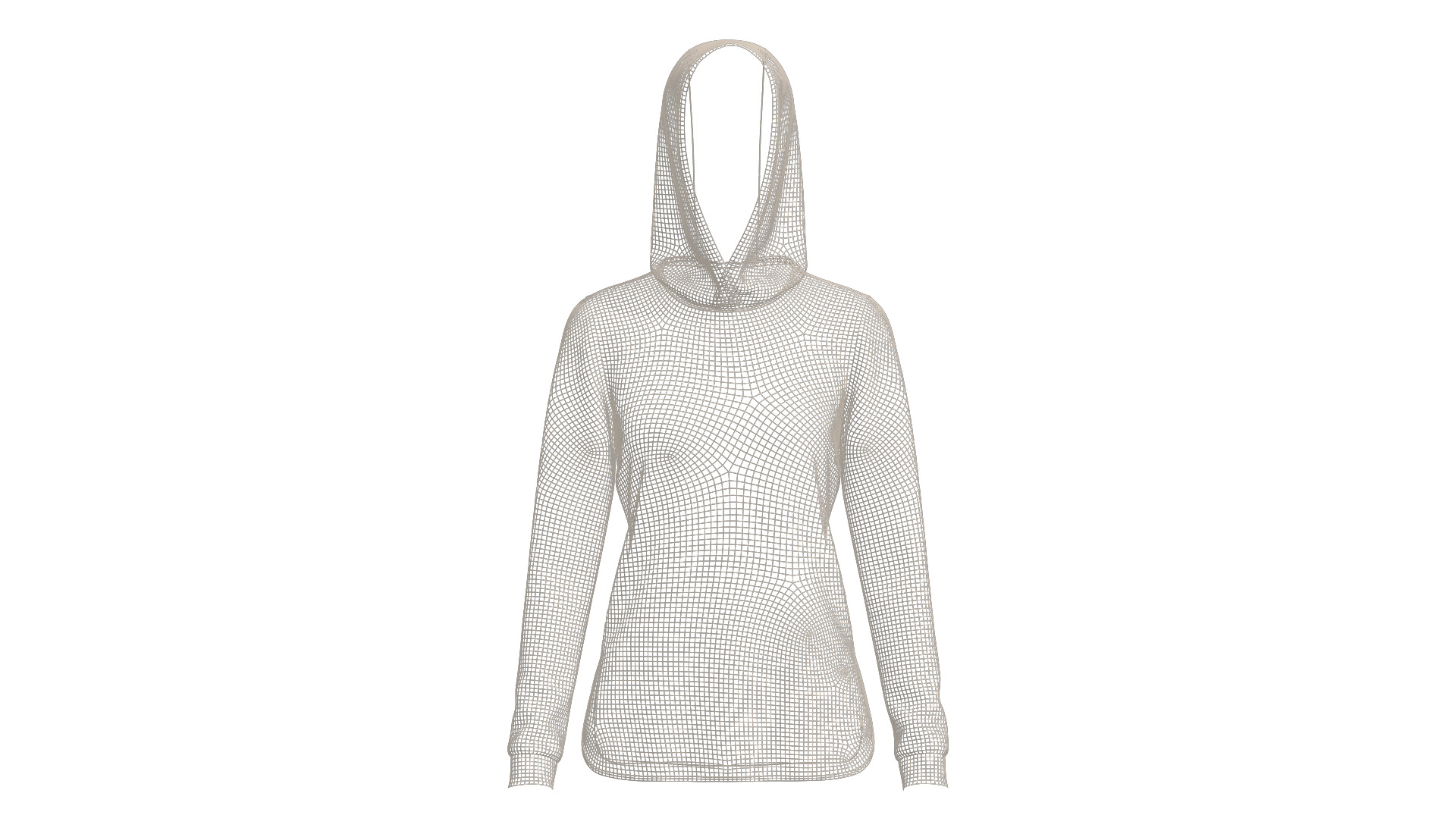 Female Athletic Hoodie 3D model_3