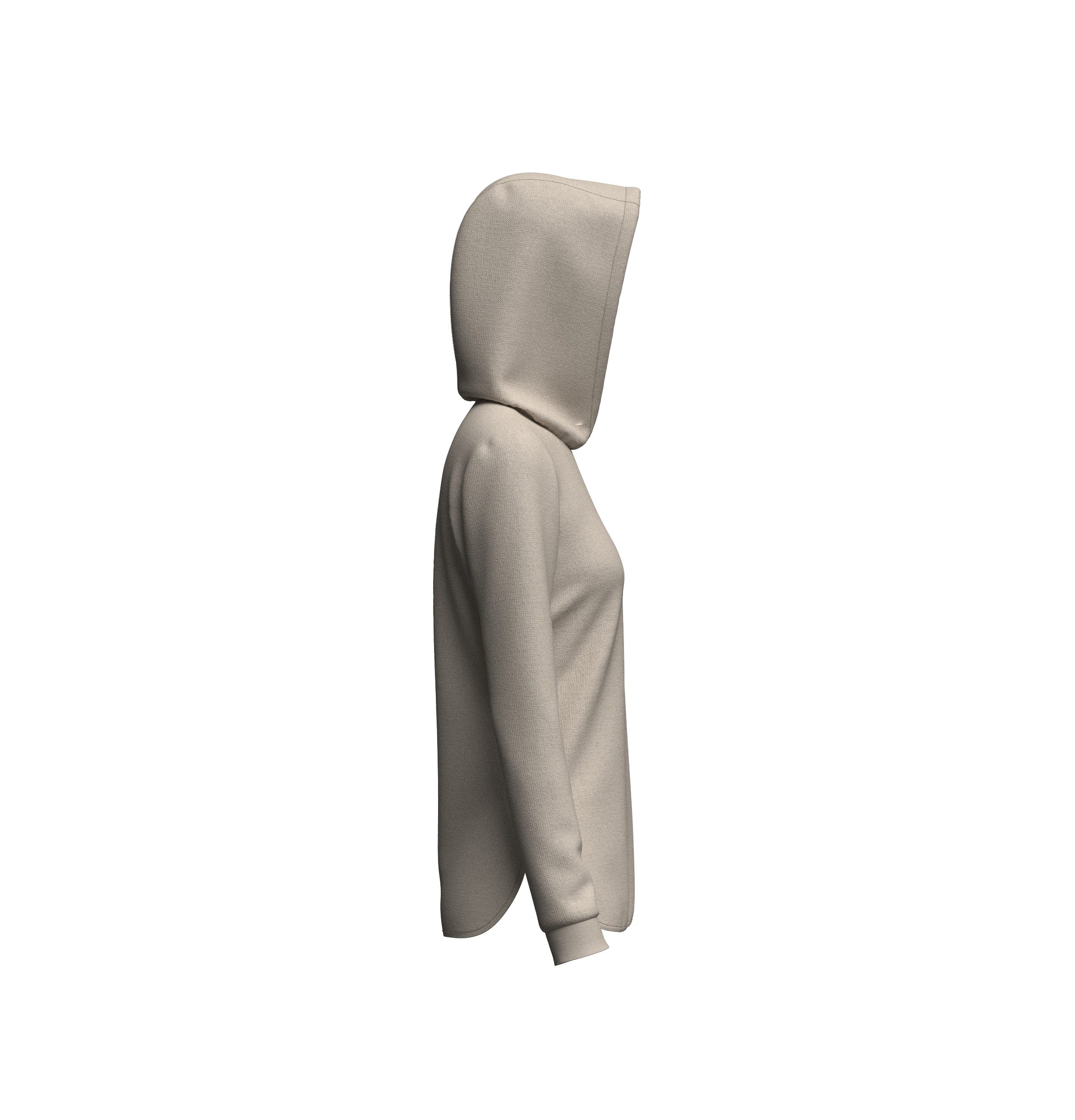 Female Athletic Hoodie 3D model_6