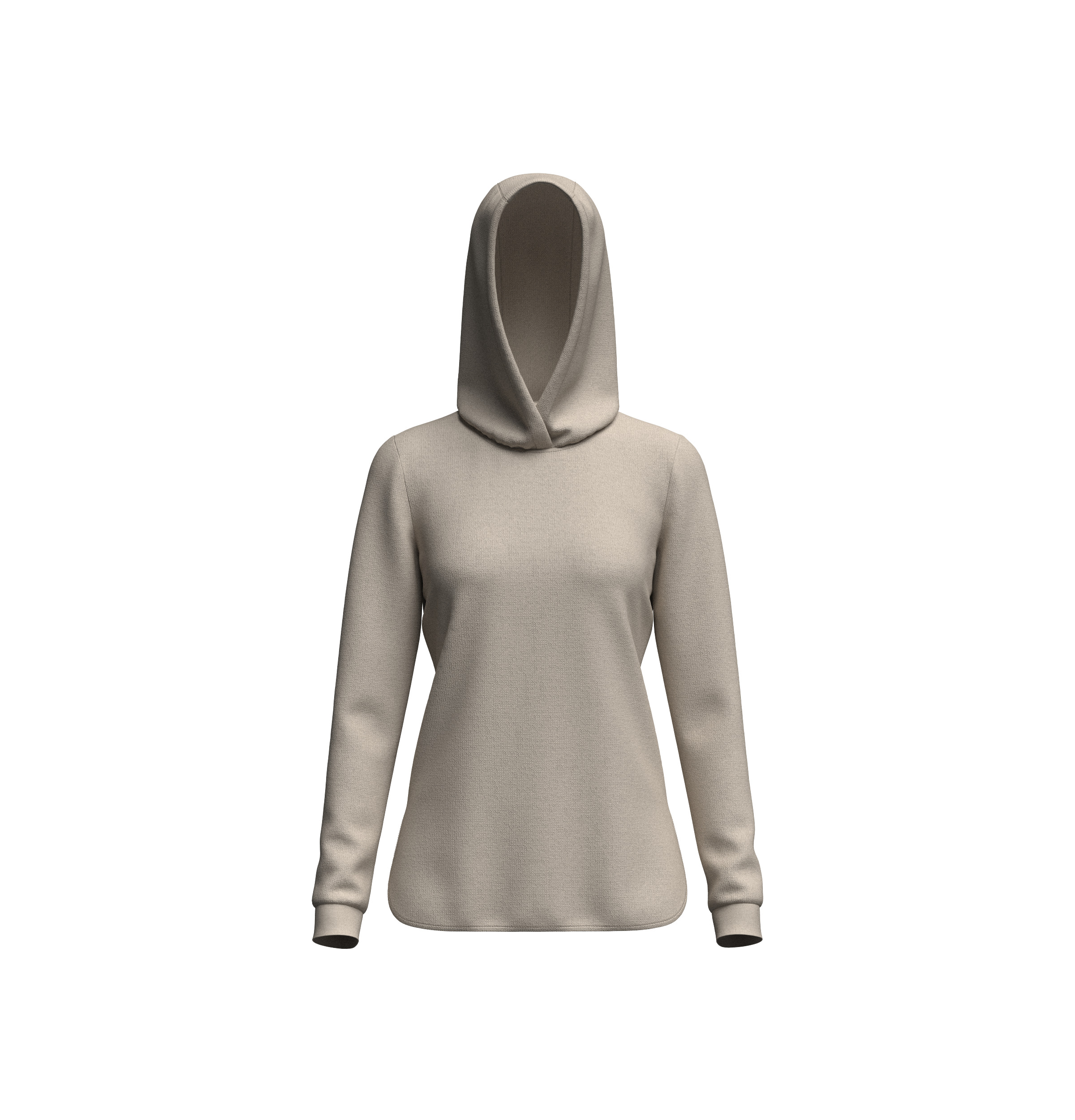 Female Athletic Hoodie 3D model_4