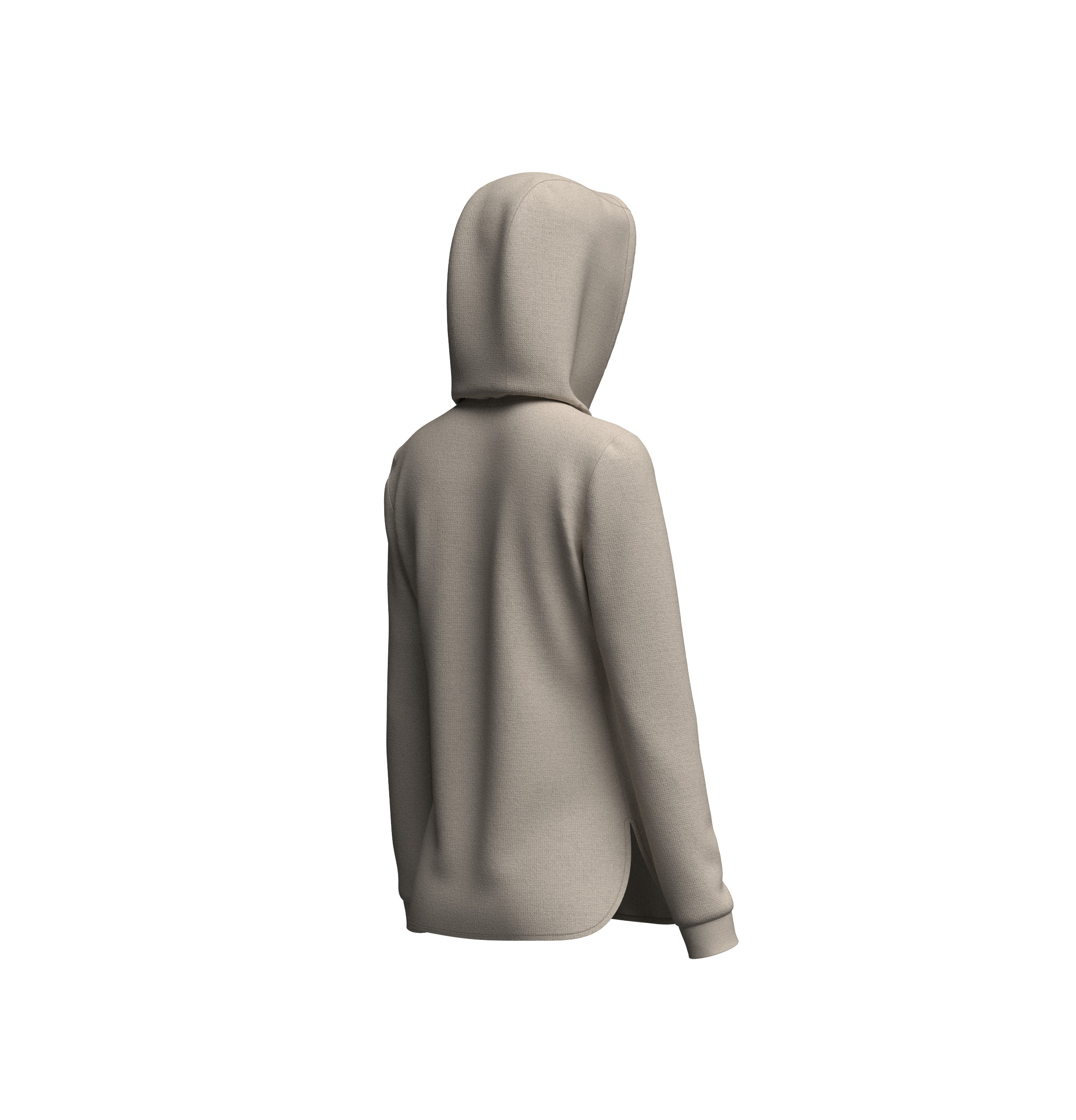 Female Athletic Hoodie 3D model_7