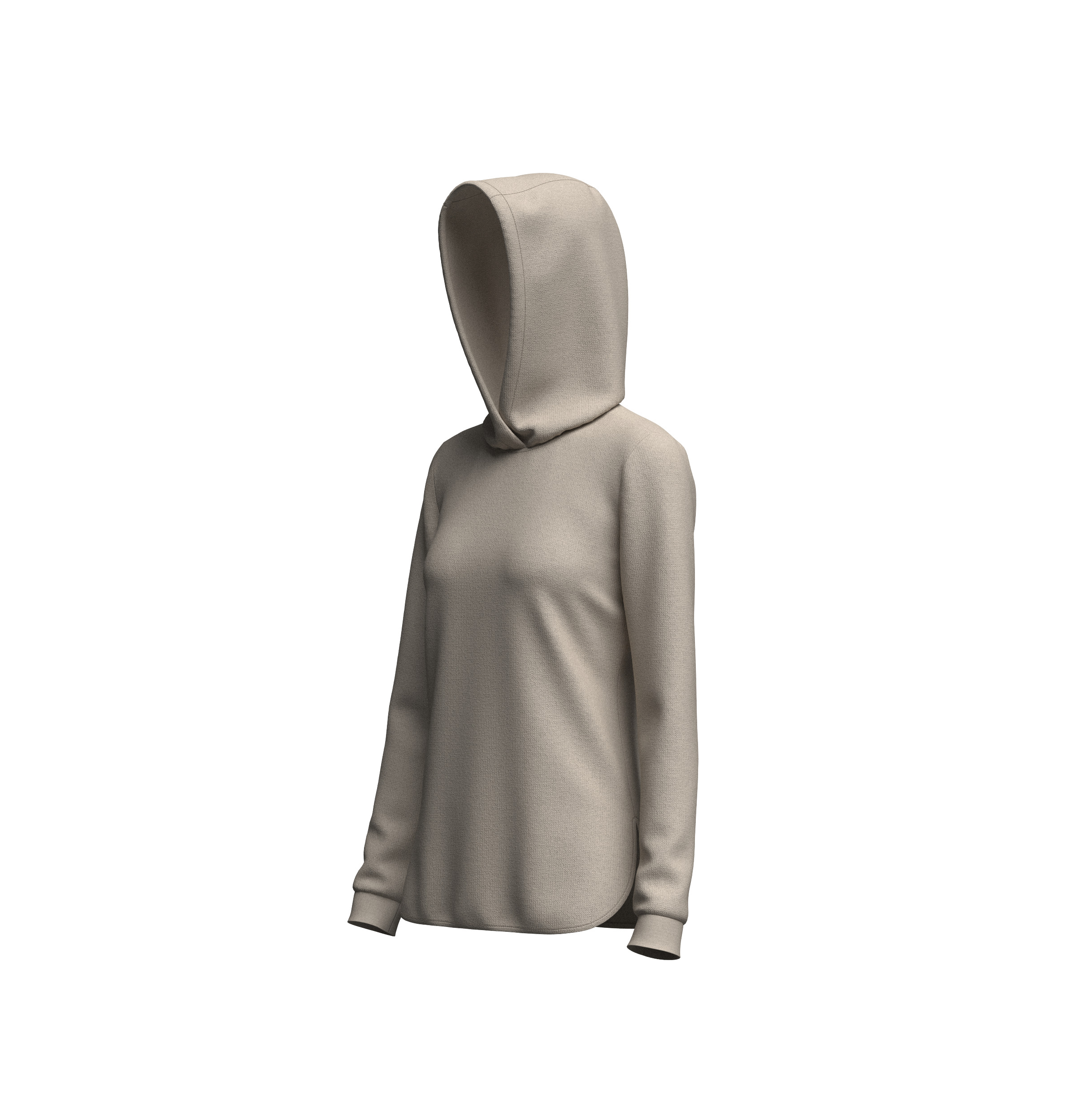Female Athletic Hoodie 3D model_11