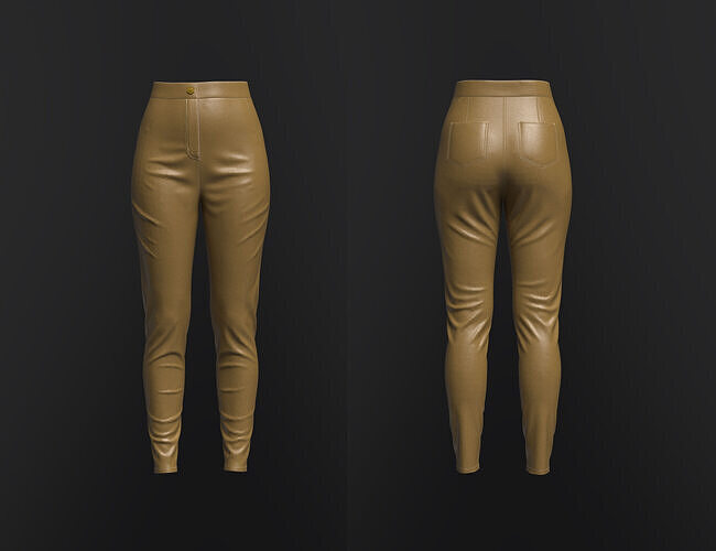 Female Leather Pant  3D model