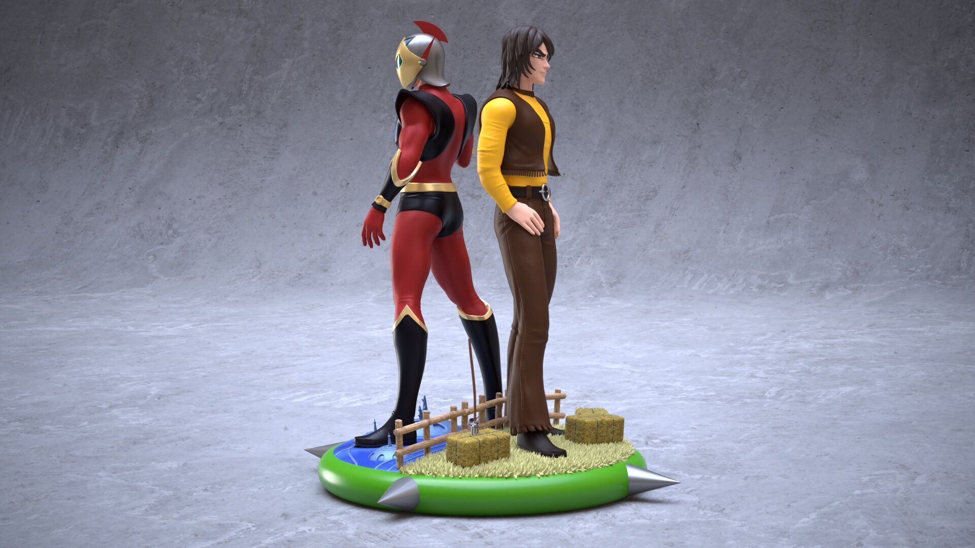 Duke Fleed and Actarus 3D print model_8