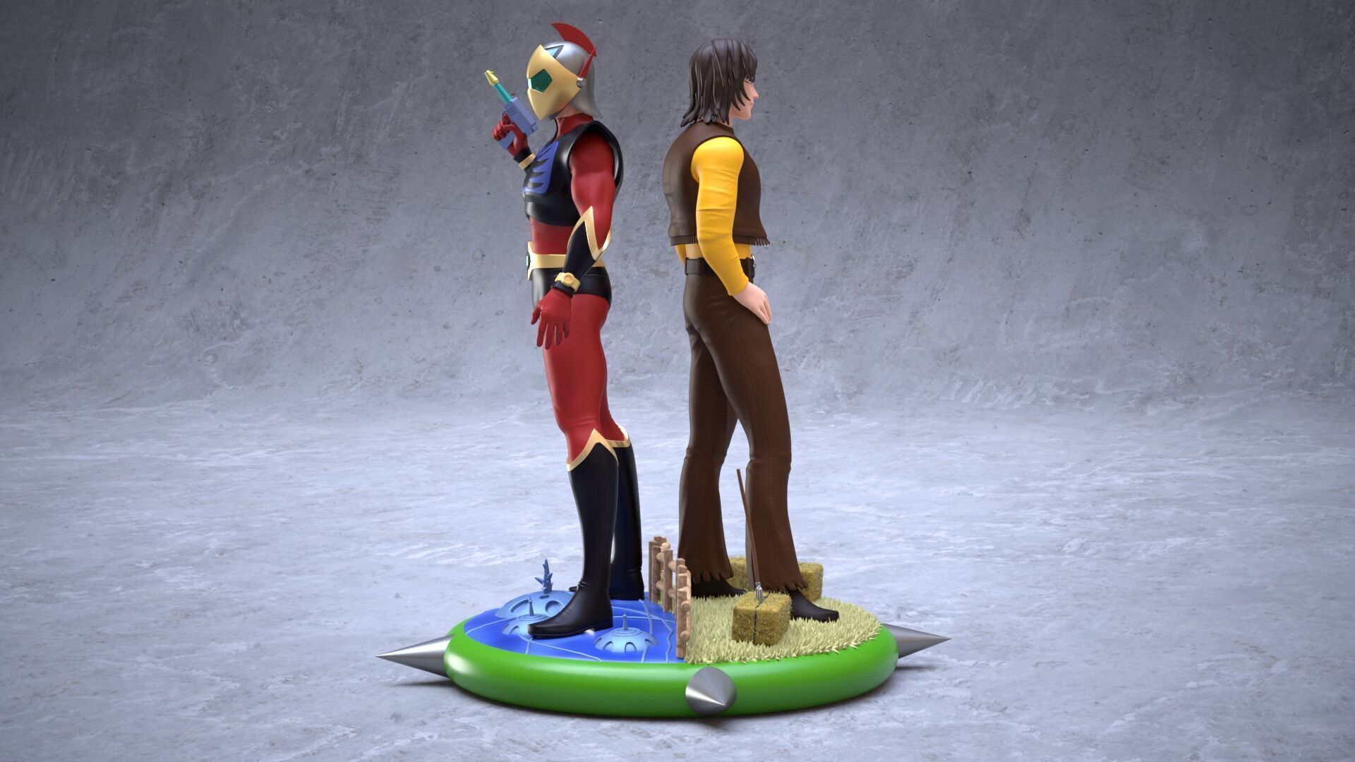 Duke Fleed and Actarus 3D print model_9