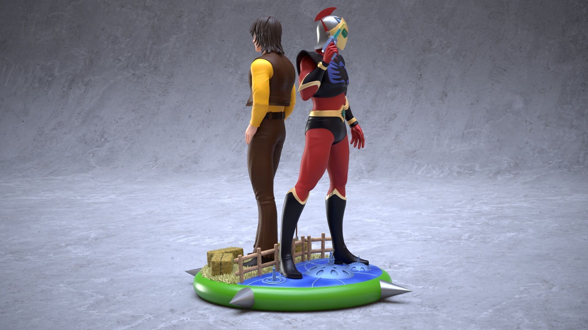 Duke Fleed and Actarus 3D print model_3