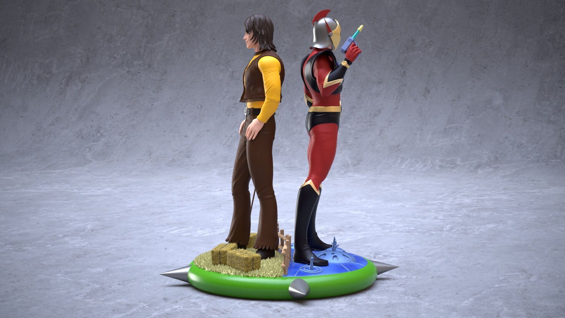 Duke Fleed and Actarus 3D print model_4