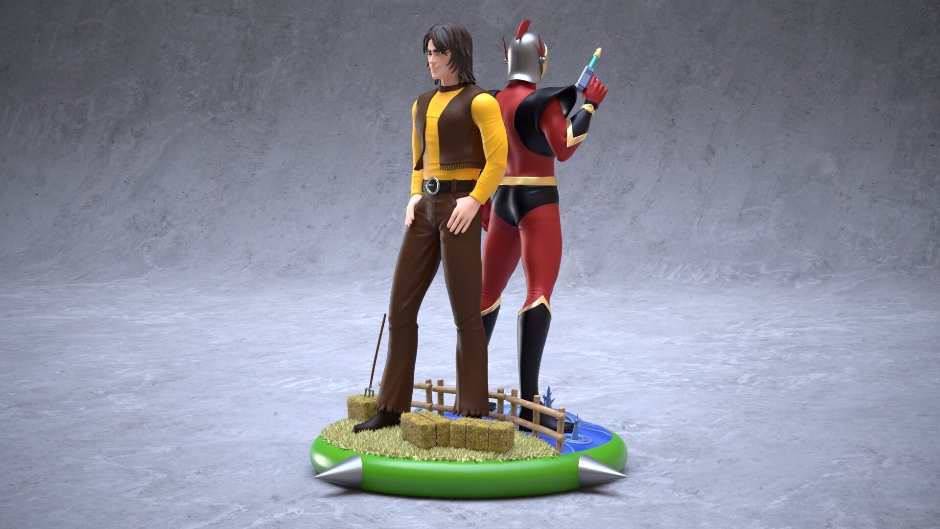 Duke Fleed and Actarus 3D print model_5