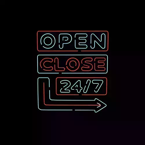 Open Close Neon Sign  3D model