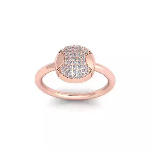 Fancy Small Diamond Ring 3d Model and Render 