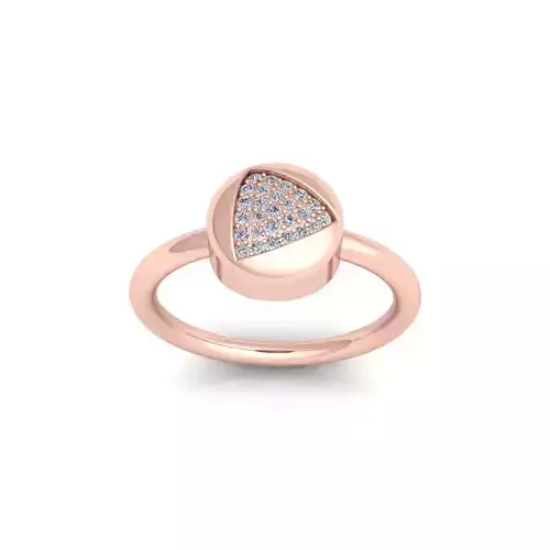 Small Stone Diamond Ring 3d Model and Render 