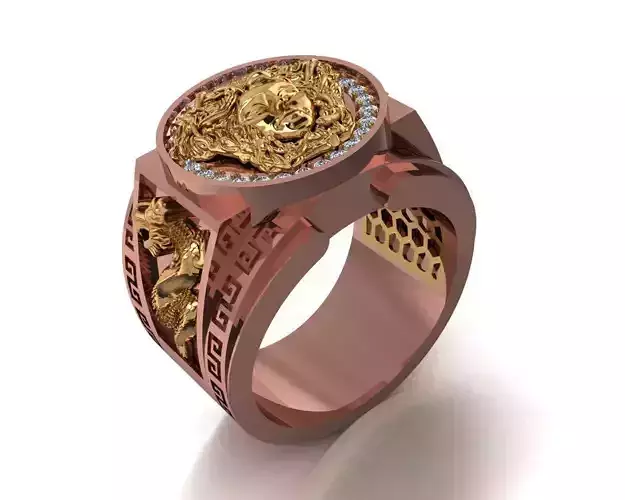 Stylish 3D Ring Model for Jewelry Making Code R49