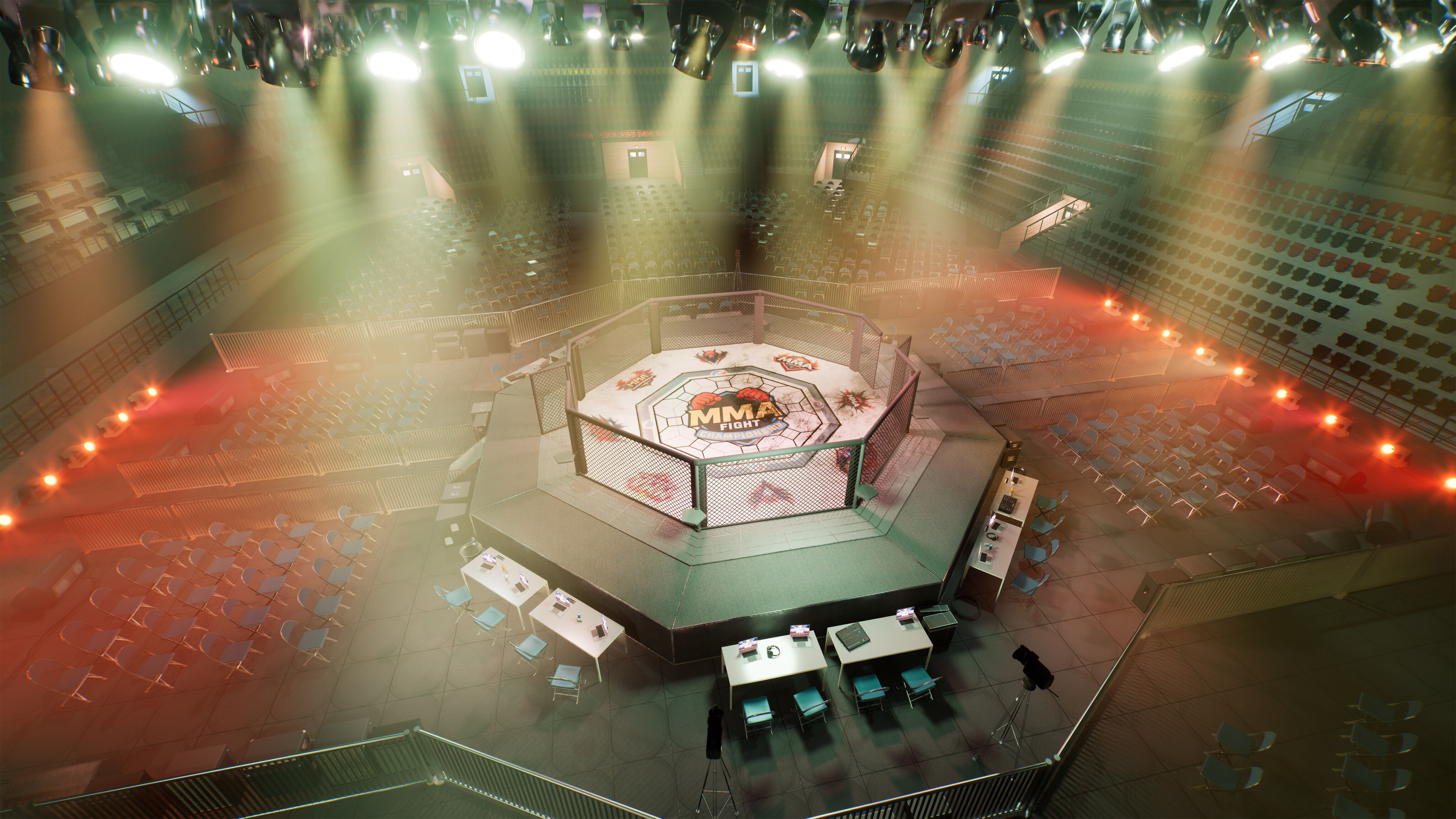 MMA Fight Arena Stadium Interior 3D model_13