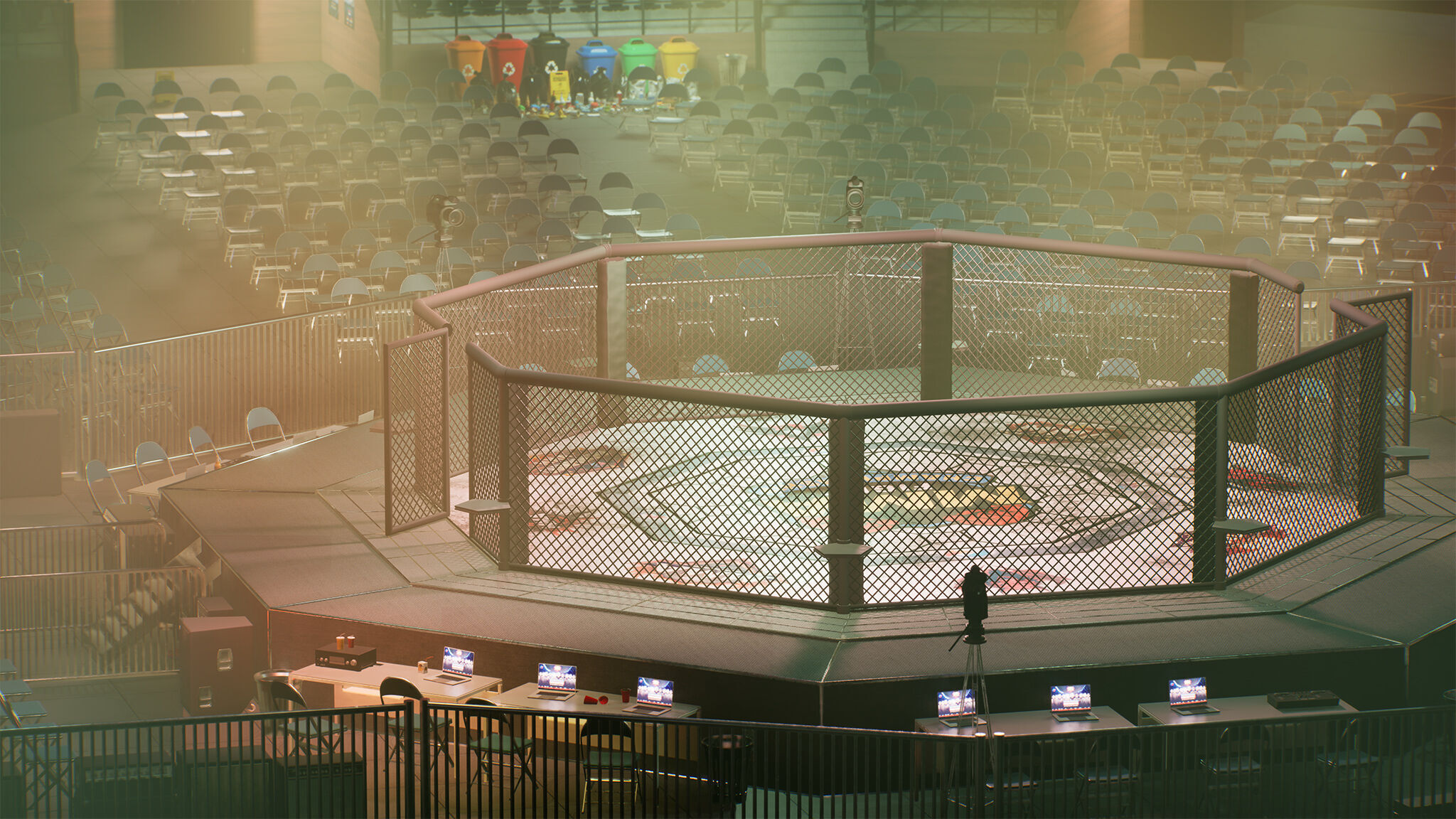 MMA Fight Arena Stadium Interior 3D model_16