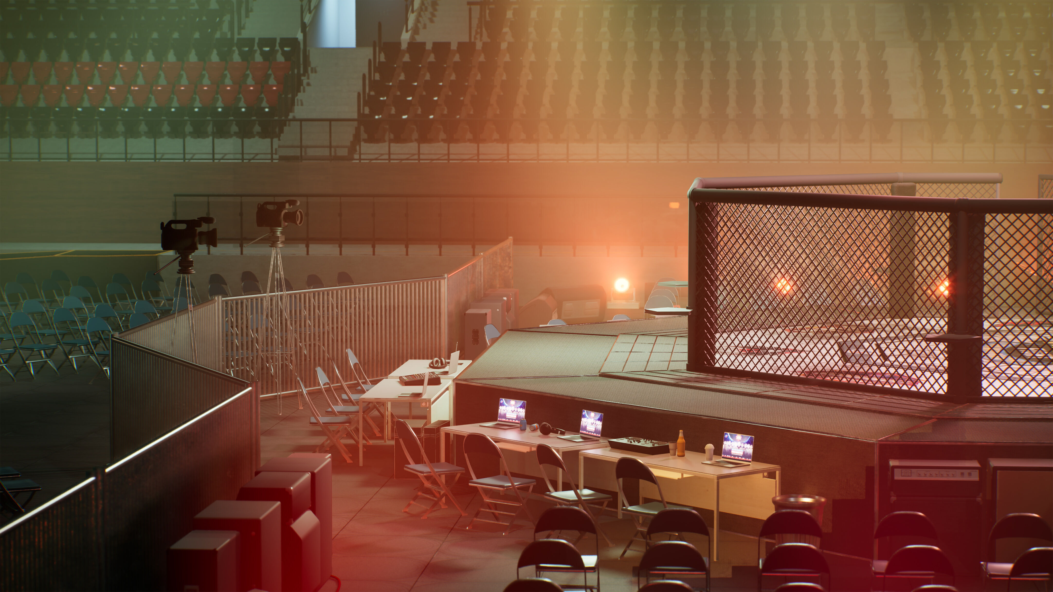 MMA Fight Arena Stadium Interior 3D model_25