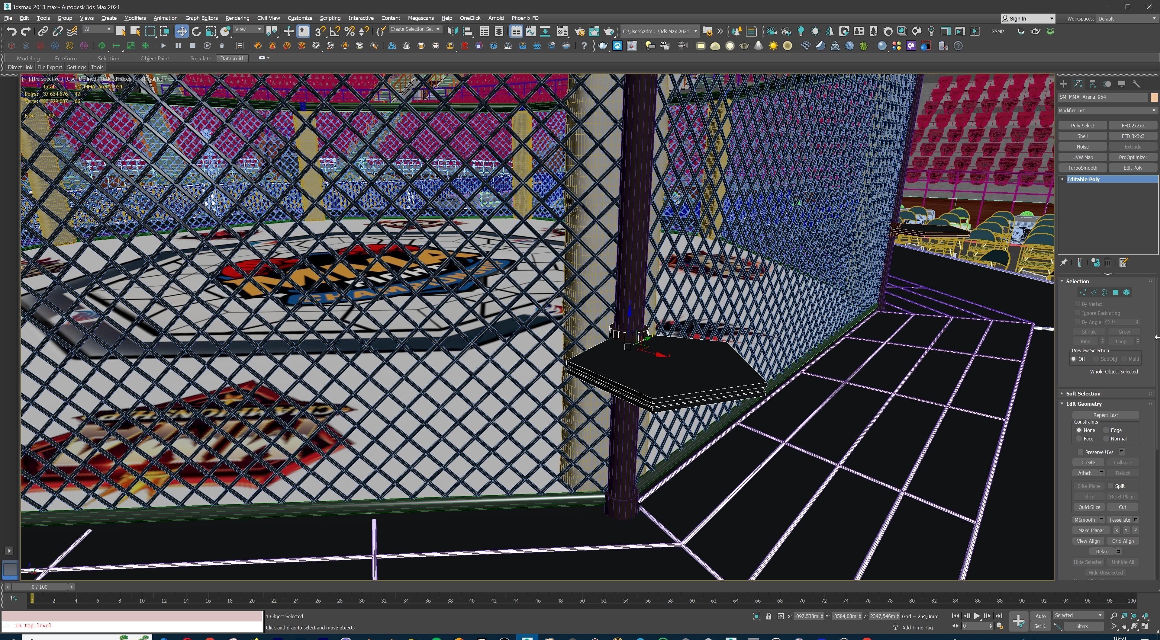 MMA Fight Arena Stadium Interior 3D model_58
