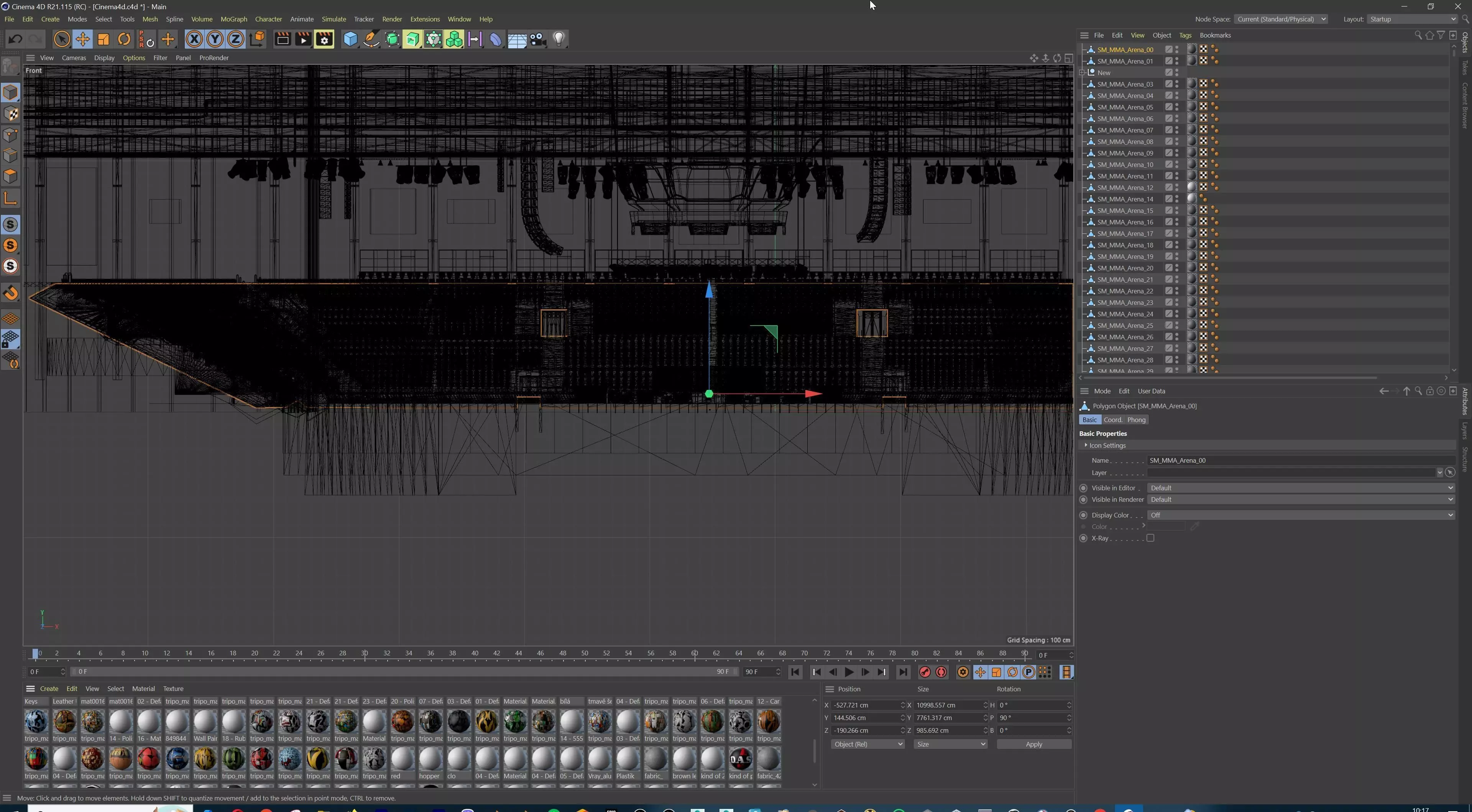 MMA Fight Arena Stadium Interior 3D model_65